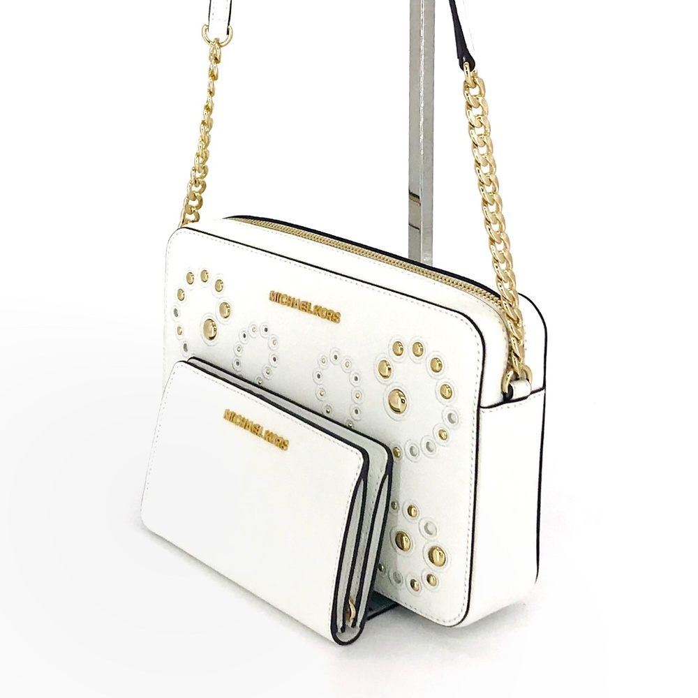 Michael Kors Jet Set Studded Crossbody Wallet Set - Picture 2 of 8
